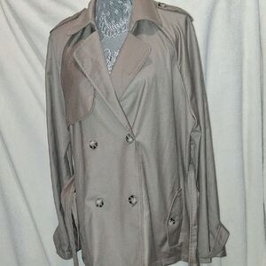 Lioness Double-Breasted Gray Trench Coat